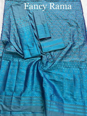 SuratBlouse Assamese Machine Weaving Mix Silk Fancy  Rama Mekhela  Chador   Mekhela Sador