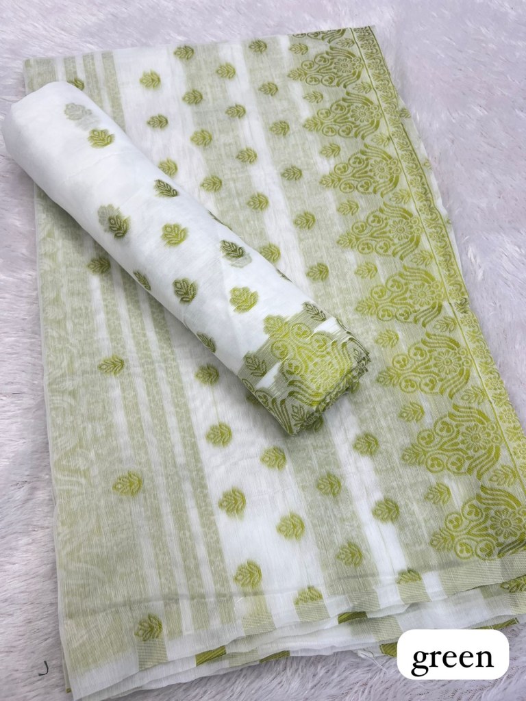 Green Ac cotton Assamese  Mekhela Chador  Sador Mekhela 