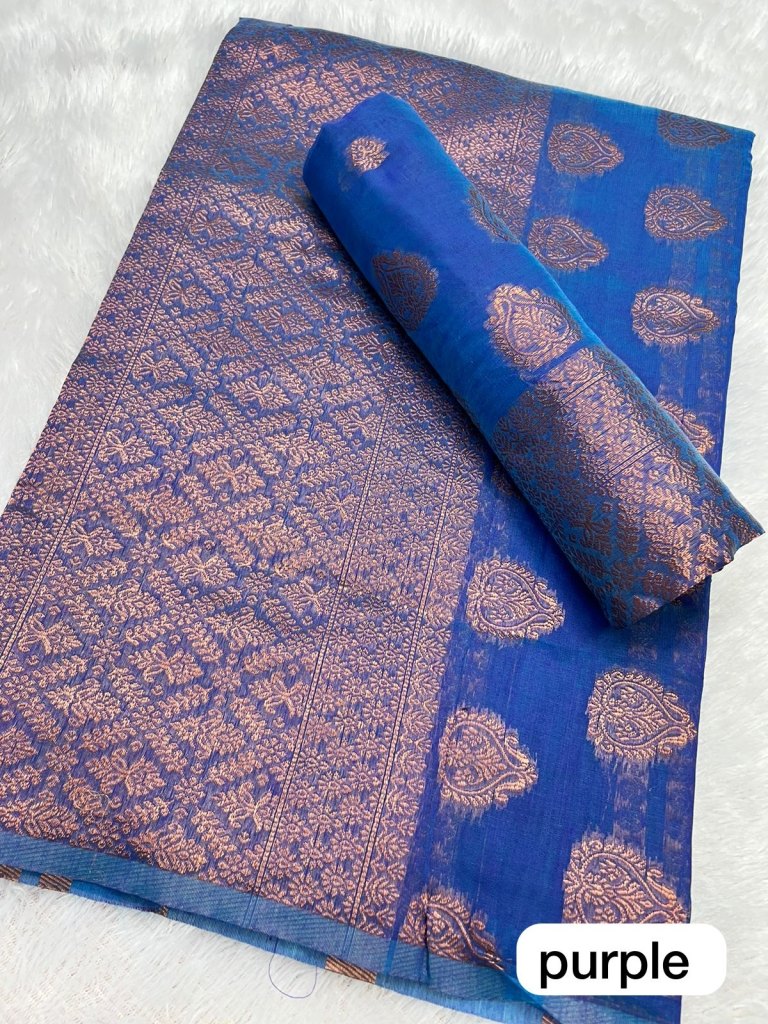 Purple Ac cotton Assamese  Mekhela Chador  Sador Mekhela 