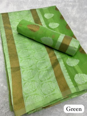 Green  Ac cotton Assamese  Mekhela Chador  Sador Mekhela 