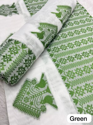 Green Ac cotton Assamese  Mekhela Chador  Sador Mekhela 