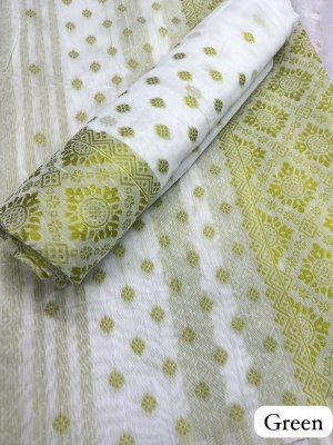 Green  Ac cotton Assamese  Mekhela Chador  Sador Mekhela 