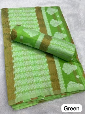 Green  Colour Ac cotton Assamese  Mekhela Chador  Sador Mekhela 