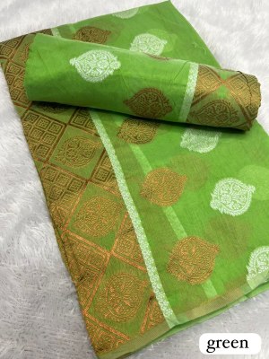 Green Colour Ac cotton Assamese  Mekhela Chador  Sador Mekhela 