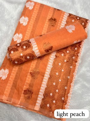 LIGHT PEACH Ac cotton Assamese  Mekhela Chador  Sador Mekhela 