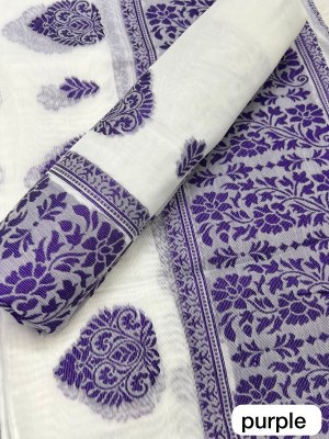 Purple   Ac cotton Assamese  Mekhela Chador  Sador Mekhela 