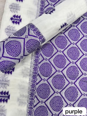 Purple  Ac cotton Assamese  Mekhela Chador  Sador Mekhela 