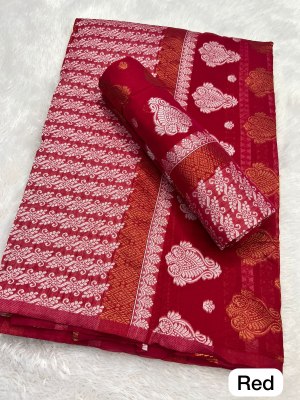 Red Colour Ac cotton Assamese  Mekhela Chador  Sador Mekhela 