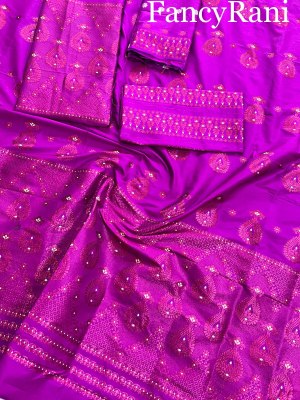 SuratBlouse Assamese Machine Weaving Mix Silk Fancy Rani Mekhela  Chador   Mekhela Sador