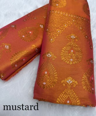 SuratBlouse Assamese Machine Weaving Mix Silk Mustard Mekhela  Chador   Mekhela Sador