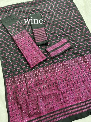 SuratBlouse Assamese Machine Weaving Mix Silk Wine Mekhela  Chador   Mekhela Sador