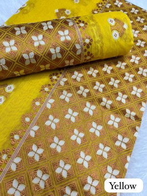 Yellow  Ac cotton Assamese  Mekhela Chador  Sador Mekhela 