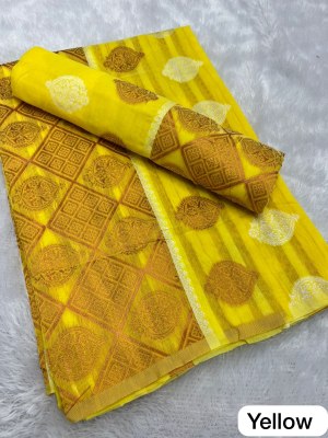 Yellow Colour Ac cotton Assamese  Mekhela Chador  Sador Mekhela 